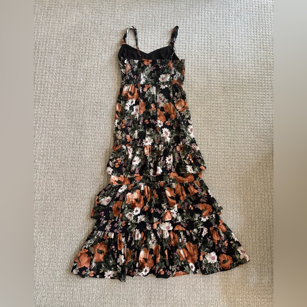 Abercrombie & Fitch floral tiered ruffle maxi dress size M - Picture 5 of 16
